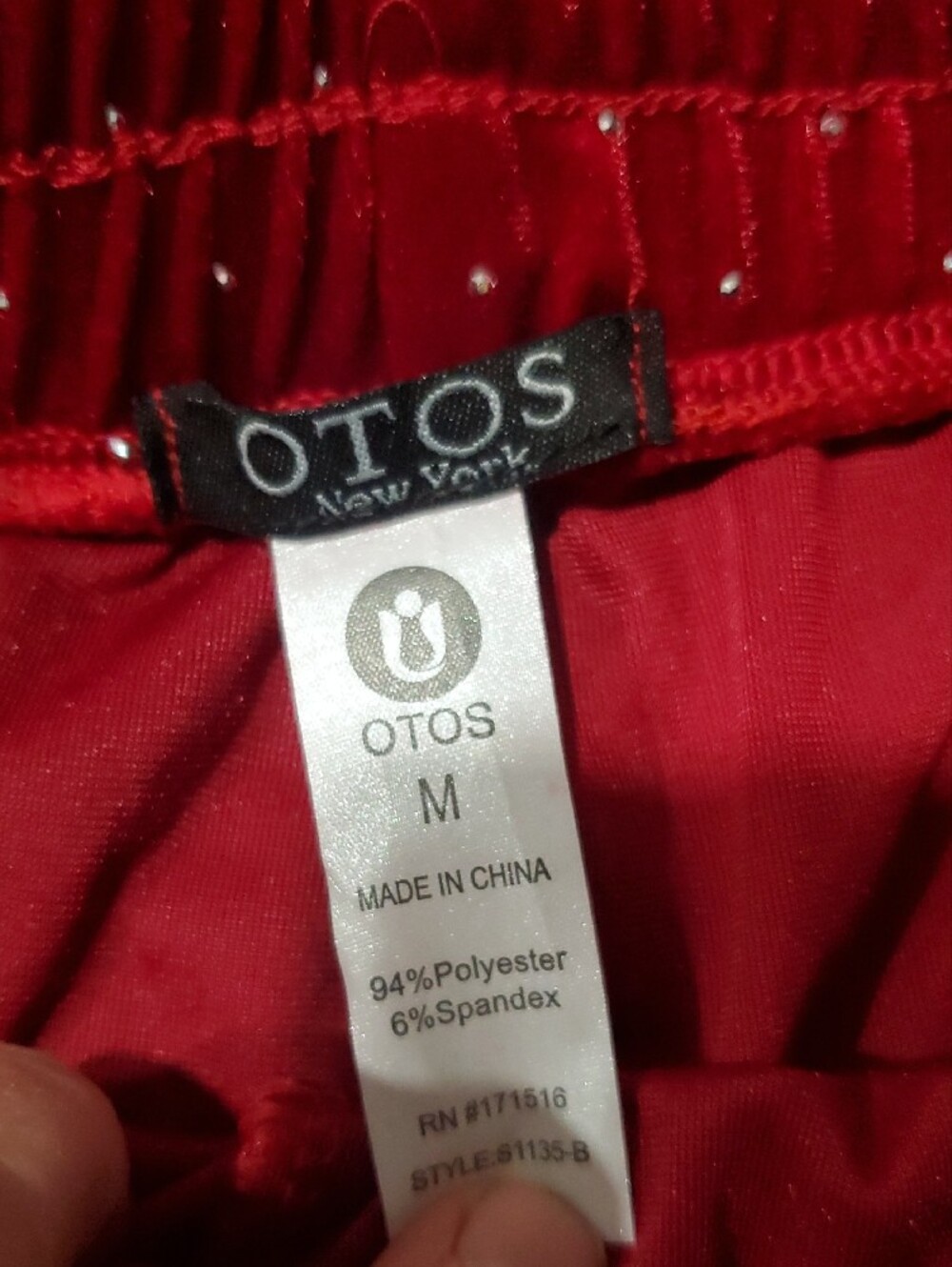 Red Velvet Wide-Leg Lounge Pants with Drawstring - Picture 2 of 7